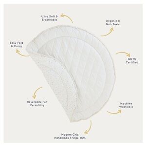 MakeMake Organics Reversible GOTS Certified Organic Cotton Baby Play Mat